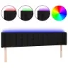 Gultas Galvgalis Ar Led, 183X16X78/88 Cm, Melns Audums Vidaxl Gultas Galvgalis Ar Led, 183X16X78/88 Cm, Melns Audums Vidaxl