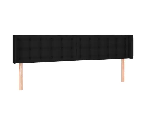 Gultas Galvgalis Ar Led, 183X16X78/88 Cm, Melns Audums Vidaxl Gultas Galvgalis Ar Led, 183X16X78/88 Cm, Melns Audums Vidaxl