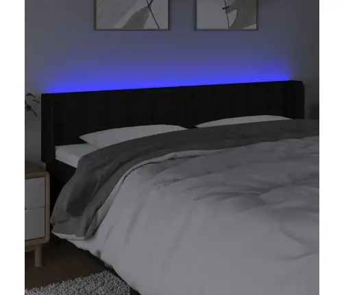 Gultas Galvgalis Ar Led, 183X16X78/88 Cm, Melns Audums Vidaxl Gultas Galvgalis Ar Led, 183X16X78/88 Cm, Melns Audums Vidaxl