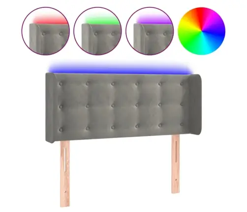 Led-Voodipeats, Helehall, 103X16X78/88 cm Samet