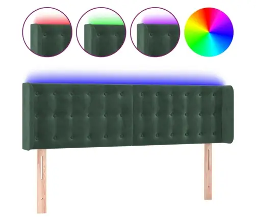 Led-Voodipeats, Tumeroheline, 147X16X78/88 cm Samet