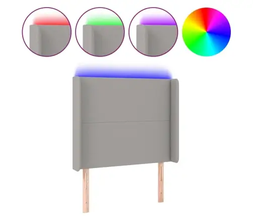 Led-Voodipeats, Helehall, 83X16X118/128 cm Kangas