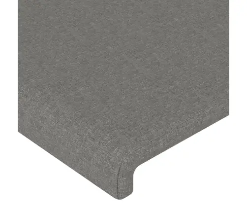 Gultas Galvgalis Ar Led, 93X16X118/128 Cm, Tumši Pelēks Audums Vidaxl