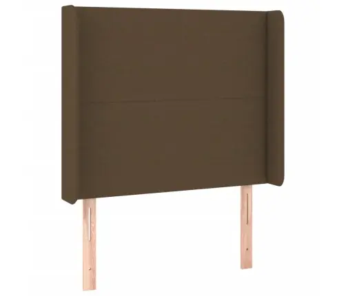 Led-Voodipeats, Tumepruun, 93X16X118/128 cm Kangas