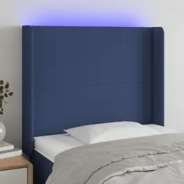 Galvūgalis Su Led, Mėlynos Spalvos, 93X16X118/128cm Audinys