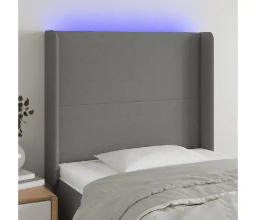 Galvūgalis Su Led, Tamsiai Pilkas, 103X16X118/128cm Audinys