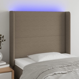 Led-Voodipeats, Pruunikashall, 103X16X118/128 cm Kangas