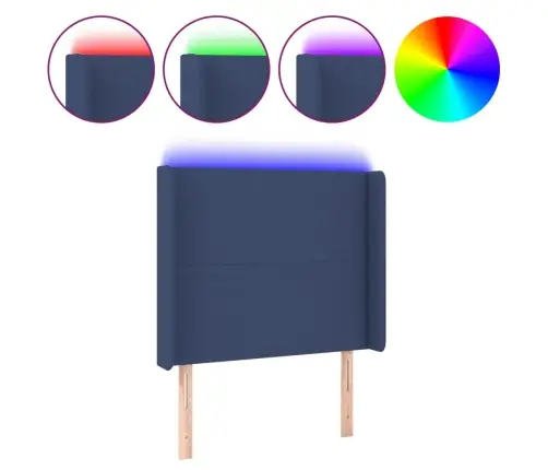 Led-Voodipeats, Sinine, 103X16X118/128 cm Kangas