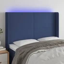 Led-Voodipeats, Sinine, 147X16X118/128 cm Kangas