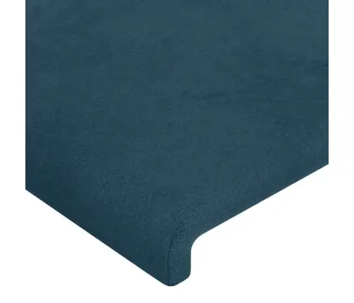 Gultas Galvgalis Ar Led, 83X16X118/128 Cm, Tumši Zils Samts Vidaxl