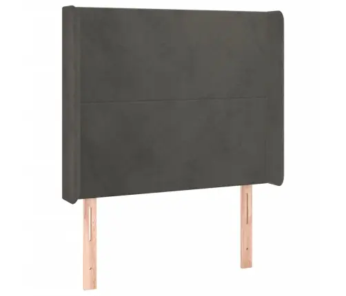 Led-Voodipeats, Tumehall, 103X16X118/128 cm Samet