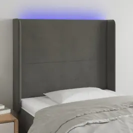 Led-Voodipeats, Tumehall, 103X16X118/128 cm Samet