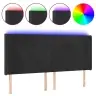 Gultas Galvgalis Ar Led, 203X16X118/128 Cm, Melns Samts Vidaxl Gultas Galvgalis Ar Led, 203X16X118/128 Cm, Melns Samts Vidaxl