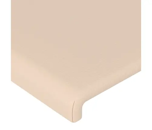 Gultas Galvgalis Ar Led, 163X16X118/128 Cm, Kapučīno Vidaxl
