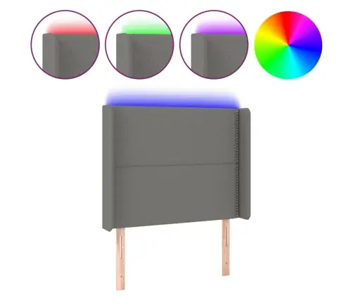 Led-Voodipeats, Tumehall, 83X16X118/128 cm Kangas