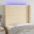 Gultas Galvgalis Ar Led, 83X16X118/128 Cm, Krēmkrāsas Audums Vidaxl