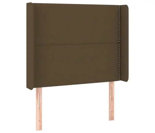 Gultas Galvgalis Ar Led, 93X16X118/128 Cm, Tumši Brūns Audums Vidaxl