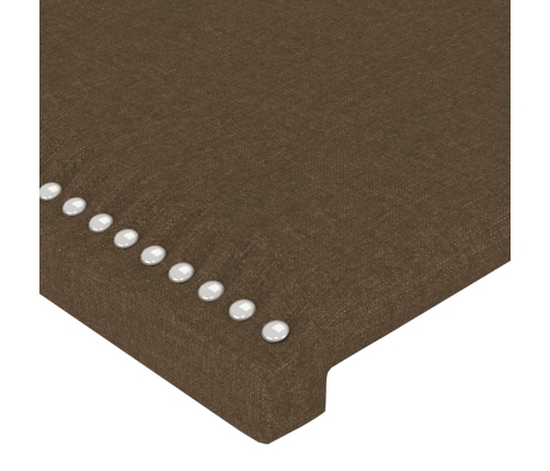 Gultas Galvgalis Ar Led, 93X16X118/128 Cm, Tumši Brūns Audums Vidaxl