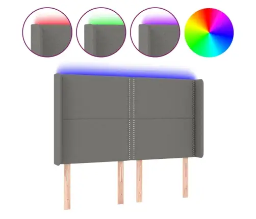 Led-Voodipeats, Tumehall, 147X16X118/128 cm Kangas