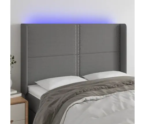 Led-Voodipeats, Tumehall, 147X16X118/128 cm Kangas