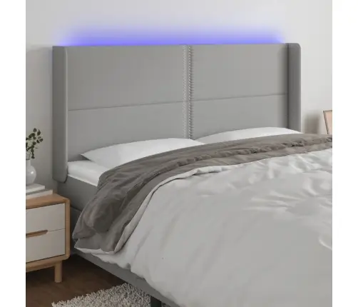 Galvūgalis Su Led, Šviesiai Pilkas, 183X16X118/128/128Cm