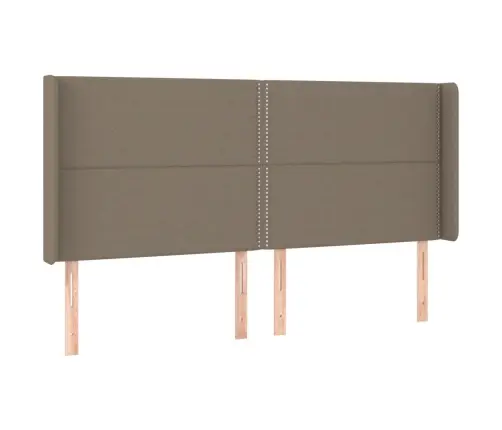 Gultas Galvgalis Ar Led, 183X16X118/128 Cm, Pelēkbrūns Audums Vidaxl Gultas Galvgalis Ar Led, 183X16X118/128 Cm, Pelēkbrūns Audums Vidaxl