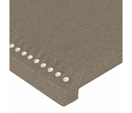 Galvūgalis Su Led, Taupe Spalvos, 203X16X118/128cm Audinys