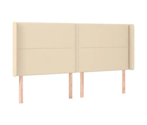 Galvūgalis Su Led, Kreminės Spalvos, 203X16X118/128cm Audinys