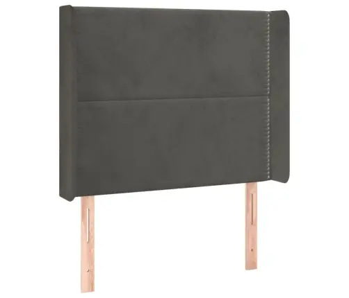 Led-Voodipeats, Tumehall, 93X16X118/128 cm Samet