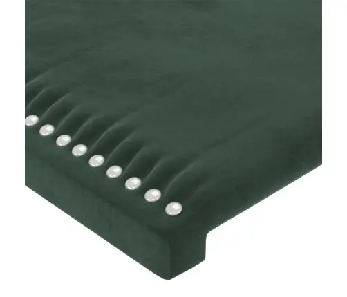 Gultas Galvgalis Ar Led, 93X16X118/128 Cm, Tumši Zaļš Samts Vidaxl