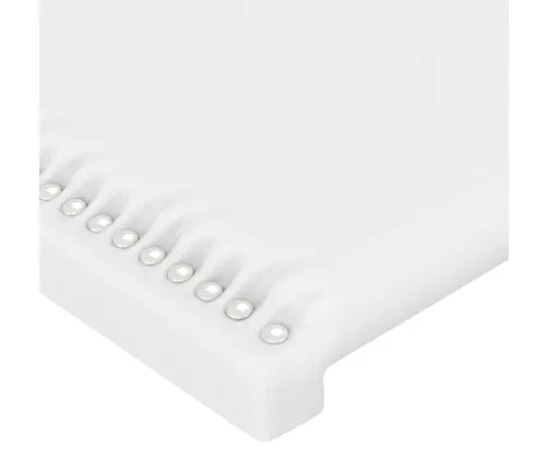 Gultas Galvgalis Ar Led, 93X16X118/128 Cm, Balta Mākslīgā Āda Vidaxl