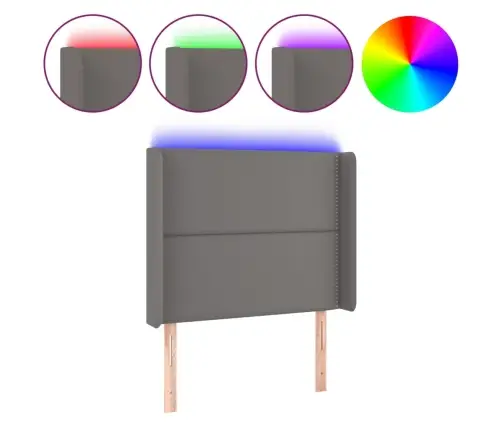 Galvūgalis Su Led, Pilkos Spalvos, 93X16X118/128 Cm
