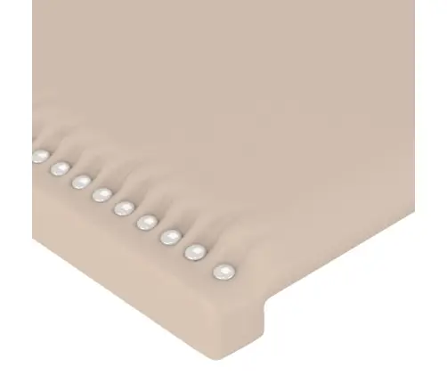 Gultas Galvgalis Ar Led, 93X16X118/128Cm, Kapučīno Mākslīgā Āda Vidaxl