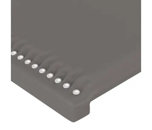 Gultas Galvgalis Ar Led, 103X16X118/128 Cm, Pelēka Mākslīgā Āda Vidaxl