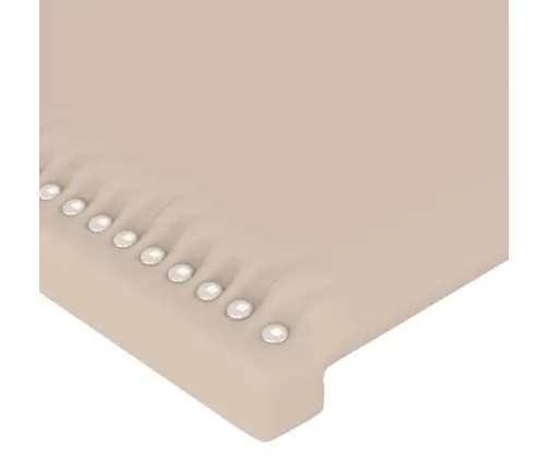 Led-Voodipeats, Cappuccino, 183X16X118/128 cm Kunstnahk