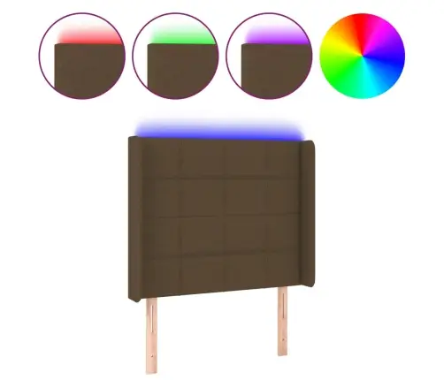 Galvūgalis Su Led, Tamsiai Rudos Spalvos, 83X16X118/128Cm