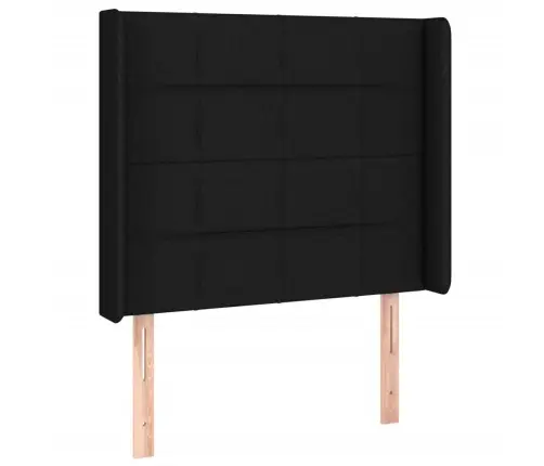 Galvūgalis Su Led, Juodos Spalvos, 93X16X118/128cm Audinys