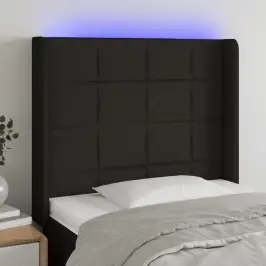 Led-Voodipeats, Must, 93X16X118/128 cm Kangas