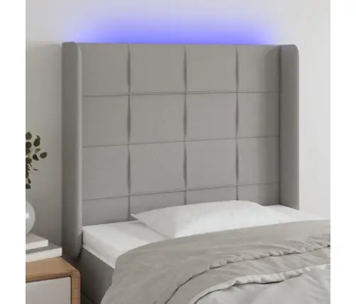 Galvūgalis Su Led, Šviesiai Pilkas, 103X16X118/128cm Audinys