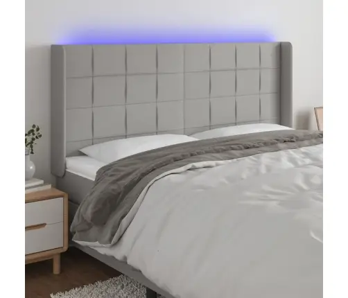 Galvūgalis Su Led, Šviesiai Pilkas, 183X16X118/128/128Cm