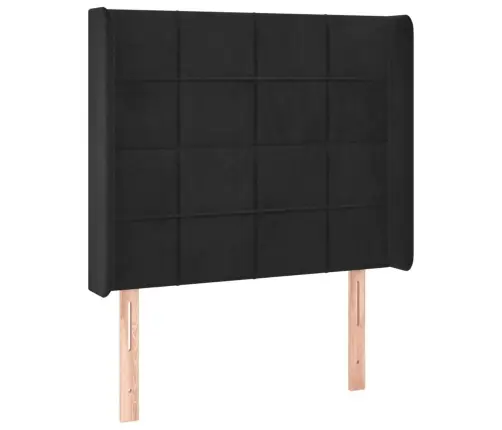 Gultas Galvgalis Ar Led, 83X16X118/128 Cm, Melns Samts Vidaxl Gultas Galvgalis Ar Led, 83X16X118/128 Cm, Melns Samts Vidaxl