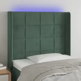 Led-Voodipeats, Tumeroheline, 93X16X118/128 cm Samet