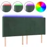 Gultas Galvgalis Ar Led, 203X16X118/128 Cm, Tumši Zaļš Samts Vidaxl