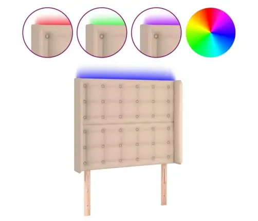 Galvūgalis Su Led, Kapučino Spalvos, 93X16X118/128Cm