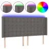 Galvūgalis Su Led, Pilkos Spalvos, 163X16X118/128 Cm Galvūgalis Su Led, Pilkos Spalvos, 163X16X118/128 Cm