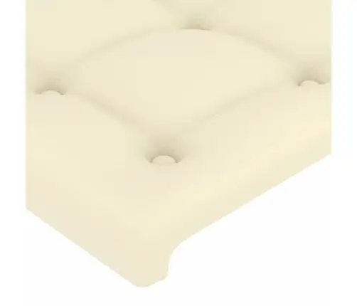 Galvūgalis Su Led, Kreminės Spalvos, 203X16X118/128 Cm