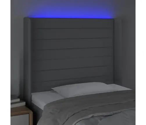 Galvūgalis Su Led, Šviesiai Pilkas, 83X16X118/128cm Audinys