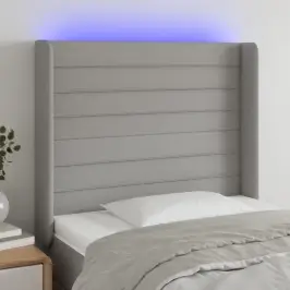 Galvūgalis Su Led, Šviesiai Pilkas, 83X16X118/128cm Audinys