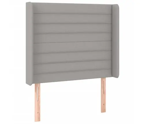 Galvūgalis Su Led, Šviesiai Pilkas, 93X16X118/128cm Audinys