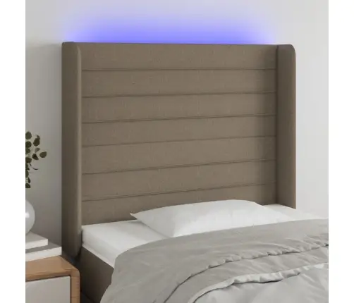 Led-Voodipeats, Pruunikashall, 103X16X118/128 cm Kangas